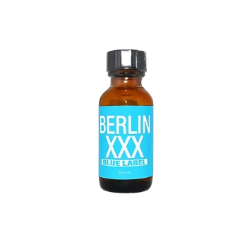 Poppers Berlin XXX Blue Label à base de nitrite de Propyle en 24 ml - Vapoppers - Evreux - Normandie